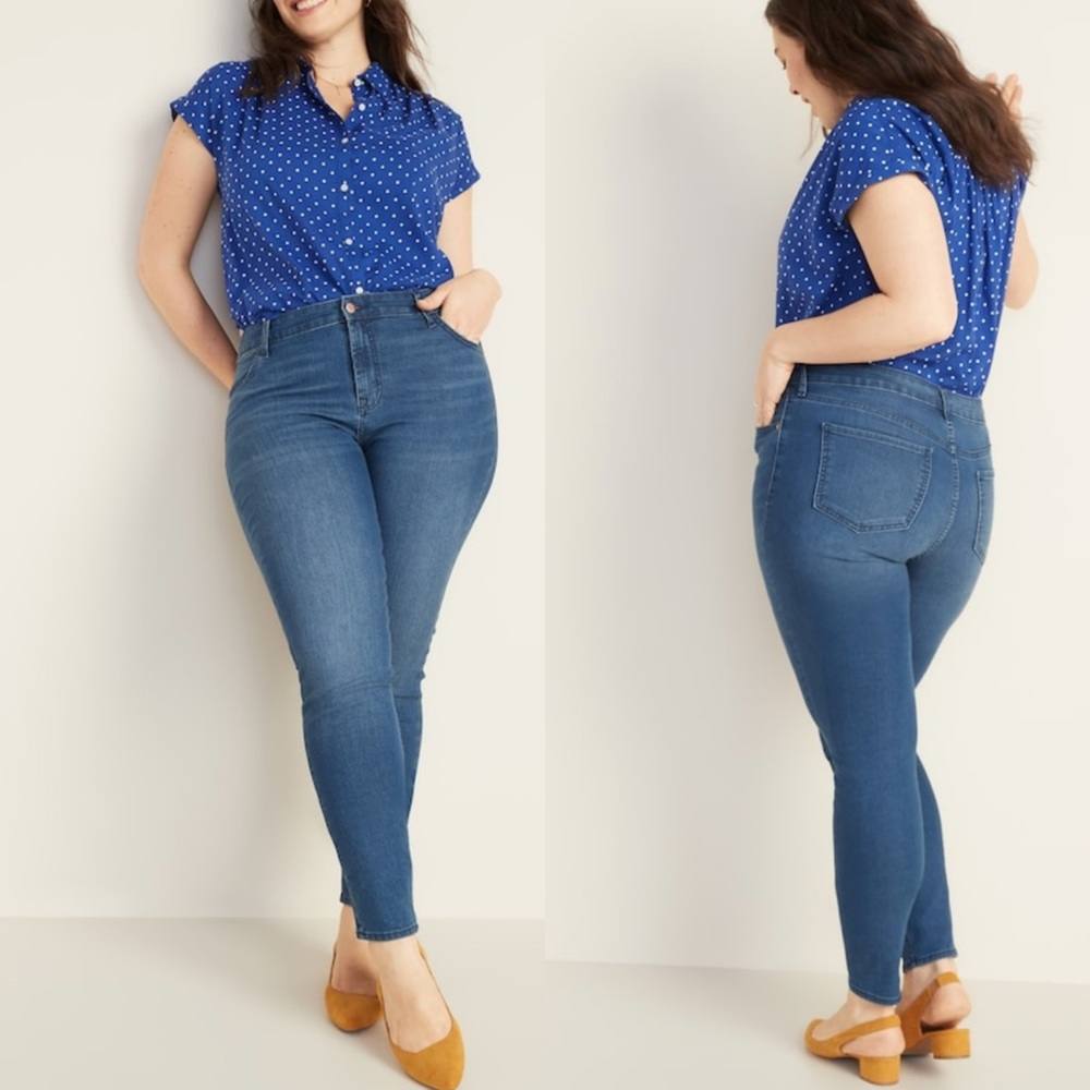 Old Navy Mid Rise Super Skinny Jeans